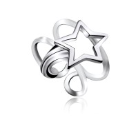 Shooting Star Shaped Silver Ear Cuff EC2-10